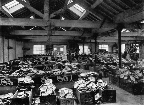 The Interior of a Shell Warehouse, Bull Wharf, Upper Thames Street, Queenhithe, London. c.1890's.